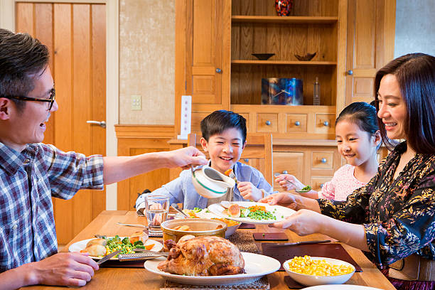 Thanksgiving for Asian family